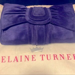 Purple Suede Clutch Purse